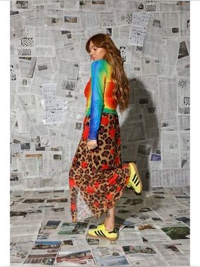 Burnt Toast Wild Thing Mesh Maxi Skirt